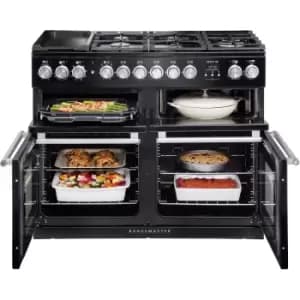 Image of Rangemaster NEXSE110DFFCB/C Nexus SE 110cm Dual Fuel Cooker, Charcoal Black