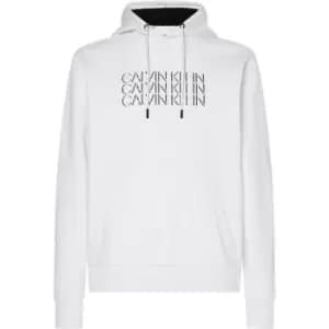 Image of Calvin Klein Triple Logo Hoody - White