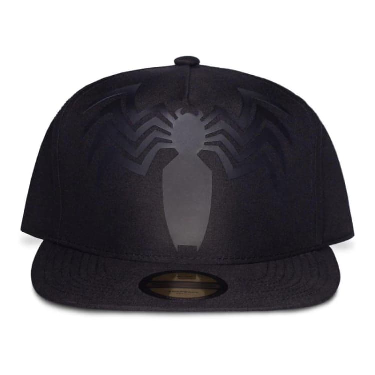 Image of Spiderman Venom Black Spider Logo Snapback Baseball Cap Snapback One Size Multi 30524399001