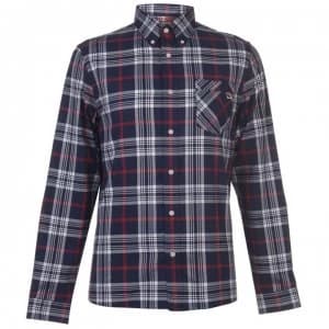 Image of Pretty Green Check Shirt - Navy