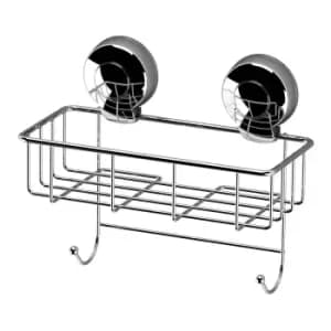 Image of Showerdrape Suctionloc Chrome Sponge Basket Bathroom Accessory
