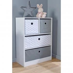 Image of Jazz 2+2 Cube Storage Unit with Printed Stars and Drawers