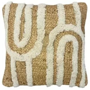 Image of Furn - Jute Tufted Cushion Cover (One Size) (Natural) - Natural