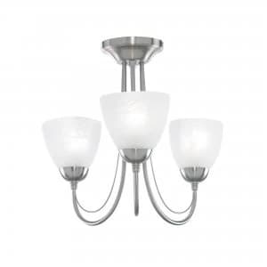 Image of Litecraft Lima Nickel Ceiling Light