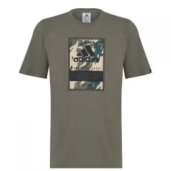 Image of adidas QT T Shirt Mens - Green BOS