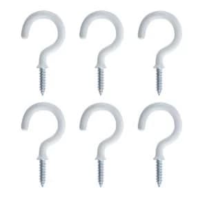 Image of BQ White Metal Cup Hook Pack of 6