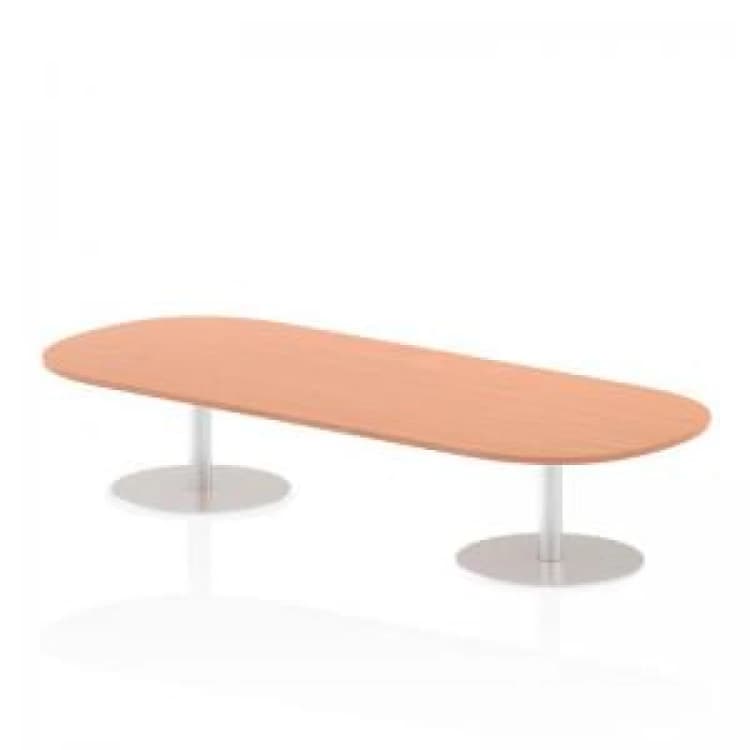 Image of Dynamic Italia 2400mm Poseur Boardroom Table Beech Top 475mm High Leg ITL0190