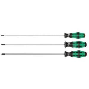 Image of Wera Kraftform Plus Long Screwdriver Set 3 Piece SL/PH/PZ