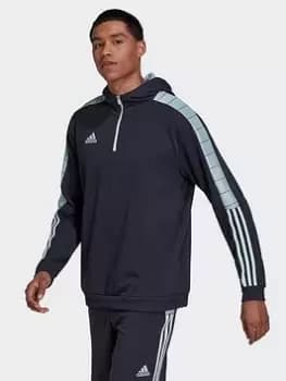 Image of adidas Tiro Hoodie, Blue, Size L, Men