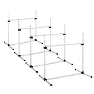 Image of PawHut Canine Agility Set White 650 mm x 950 mm x 950 mm