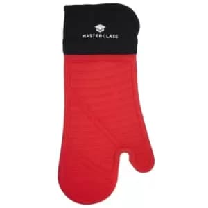 Image of MasterClass Seamless Silicone Oven Glove - Red
