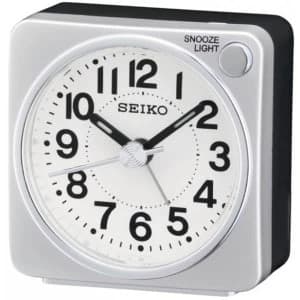 Image of Seiko Bedside Alarm Clock - Silver
