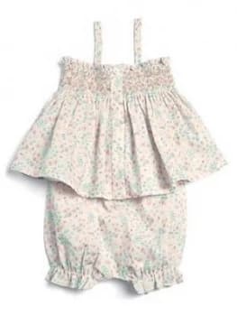 Image of Mamas & Papas Printed Sun Top & Short Set Baby Girls