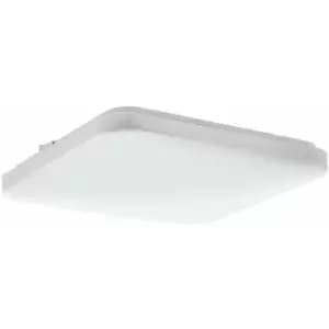 Image of Wall Flush Ceiling Light Colour White Shade Square White Plastic Bulb LED 17.3W