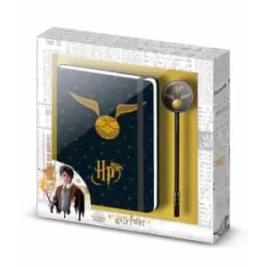 Image of Harry Potter Notebook with Pen Gift Set Golden Snitch