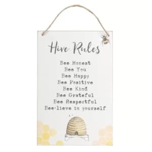 Image of Hive Rules Hanging Sign