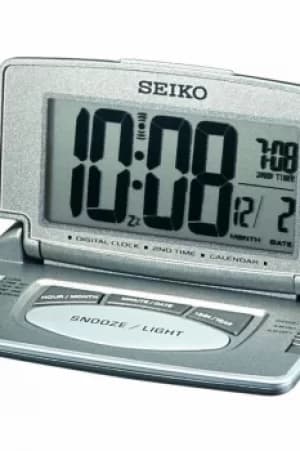 Image of Seiko Clocks LCD Desk Alarm Clock QHL021N