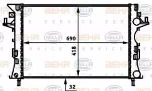 Image of x1 Behr Heat Exchanger 8MK376716-304 Genuine replacement part for Car Made in CN