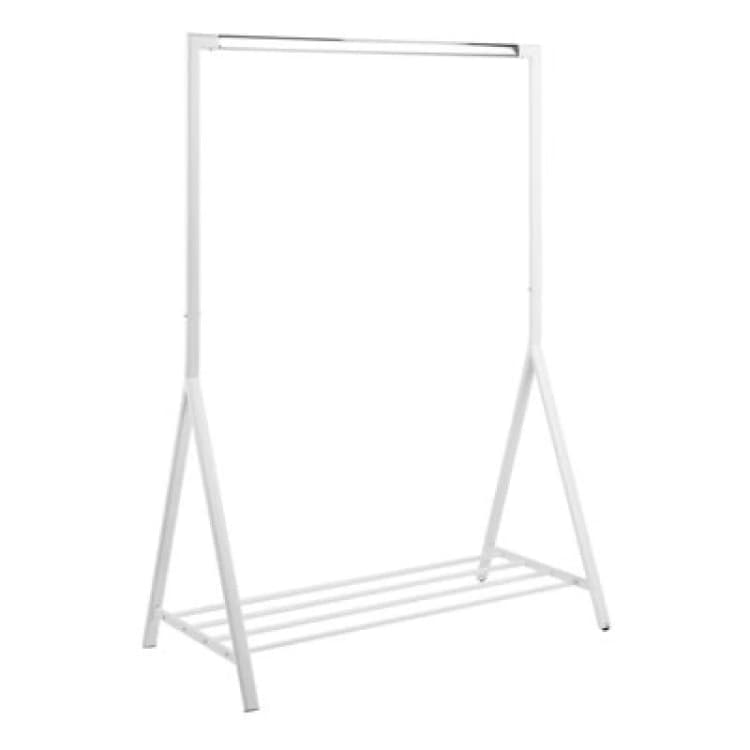 Image of Furniture To Go Brent Clothes Rack In White Powder-Coat Steel