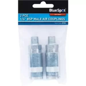 Image of 2 Piece 1/4" BSP Male Air Couplings