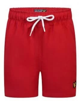 Image of Lyle & Scott Boys Classic Swim Shorts - Red, Size Age: 9-10 Years