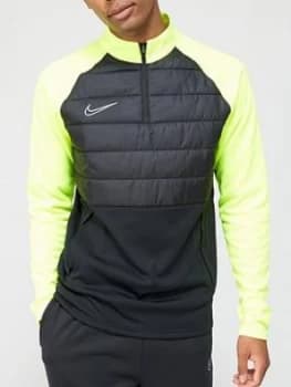 Image of Nike Academy Padded Drill Top - Black/Yellow