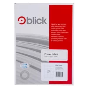 Image of Blick Copier Labels A4 24 (70 x 35mm) per Sheet, 100 Sheets