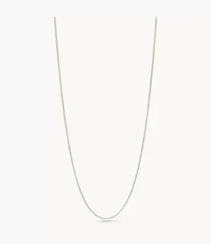 Image of Fossil Outlet Women Vintage Iconic Oh So Charming Rose Gold-Tone Stainless Steel Chain Necklace