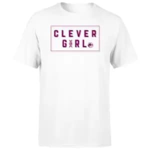 Image of Jurassic Park Clever Girl Mens T-Shirt - White - XXL