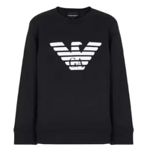 Image of Emporio Armani Eagle Logo Sweater - Blue