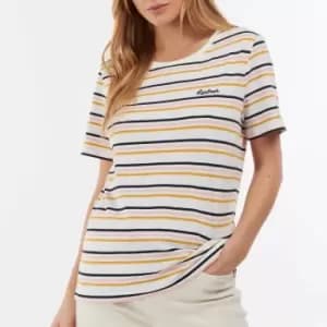Image of Barbour Womens Picnic T-Shirt - Cloud Stripe - UK 16