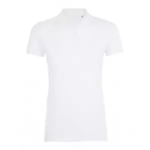 Image of SOLS Womens/Ladies Phoenix Short Sleeve Pique Polo Shirt (XL) (White)