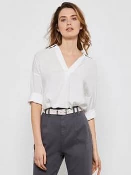 Image of Mint Velvet Throw On Shirt - White, Ivory, Size XL, Women