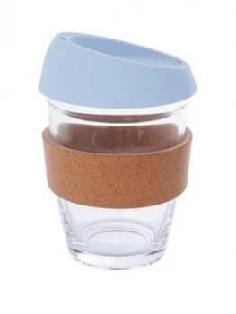 Image of Premier Housewares Mimo Glass Travel Mug With Silicone Lid And Cork Band