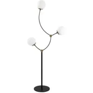 Image of Cristal Model 5 Deco Floor Lamp with Glass Shade