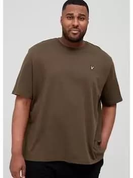 Image of Mens Plain T-Shirt - Olive - Plus - XXXXXL