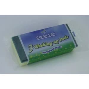 Image of Clean Ups Washing Up Pads Pack 3