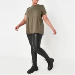 Image of Missguided Vice Coated Skinny Jeans Belt Loops - Black