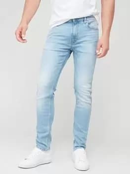 Image of HUGO 734 Extra Slim Fit Jeans - Blue , Aqua, Size 34, Length Regular, Men