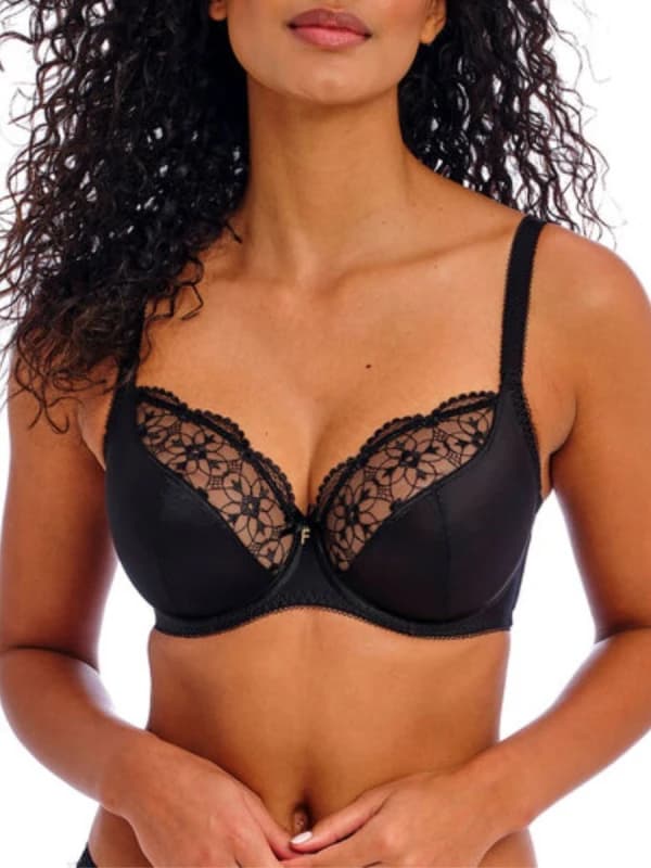 Image of Freya Freya Hallie Plunge Wired Bra Black Female 34F QV27928