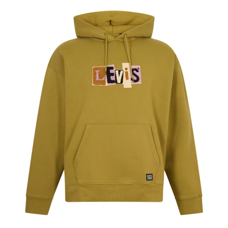 Image of Levis Mens Skate Pull Over Hoodie Green Moss male XS