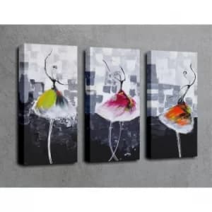 Image of UC033 Multicolor Decorative Canvas Painting (3 Pieces)