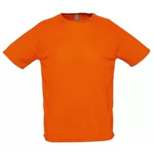 Image of SOLS Mens Sporty Short Sleeve Performance T-Shirt (XXS) (Orange)