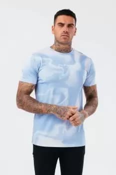 Image of Cornflower Wave Scribble T-Shirt