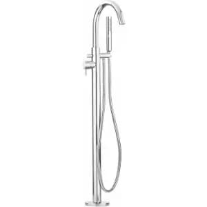 Image of Tec Single Lever Elite Mono Bath Shower Mixer Tap Freestanding - Chrome - Hudson Reed
