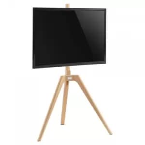 Image of TRIPOD-LIGHT Tripod Stand for up to 65" TVs - Light Wood