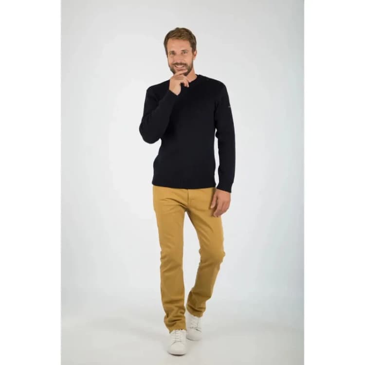Image of Armor-Lux Plain navy sweater Armor-Lux gavrinis Bleu Male XS