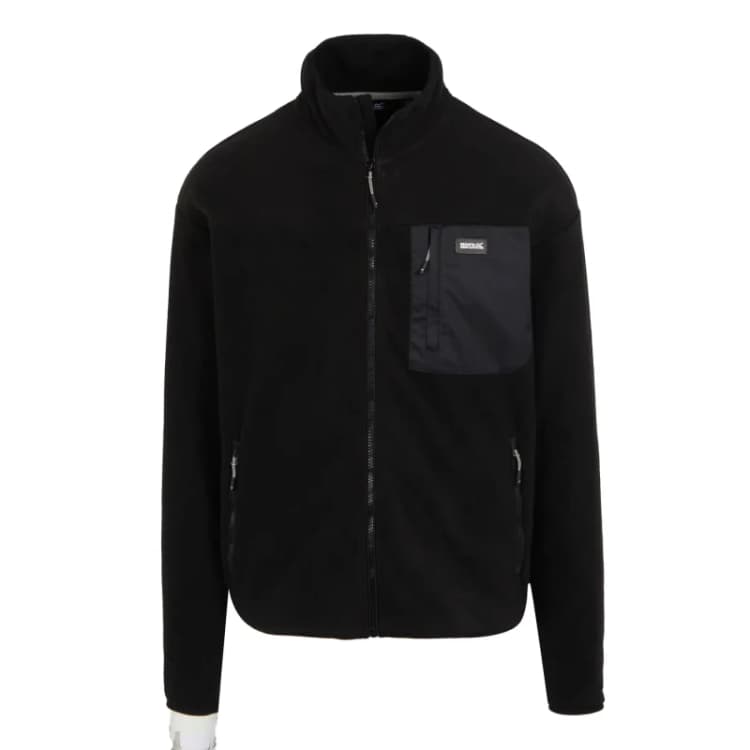 Image of Regatta Regatta Men 'Frankie' Full Zip Fleece in Black Size: 2X-large Black XXL Male 5063019778136