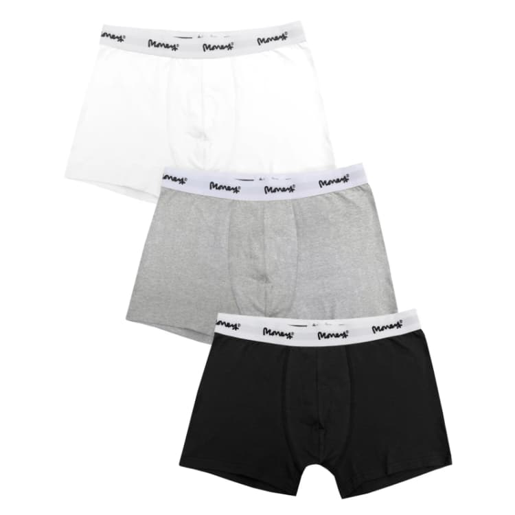 Image of Money Classic Repeat 3Pk Trunks - Grey Grey S