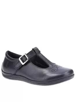 Image of Hush Puppies Eliza Senior School Shoes - Black, Size 4 Older